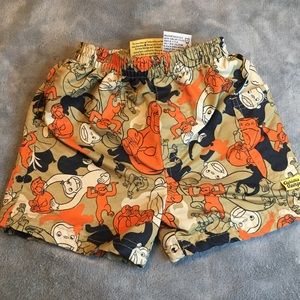 Curious George 18 Month Brown & Orange Swim Trunks